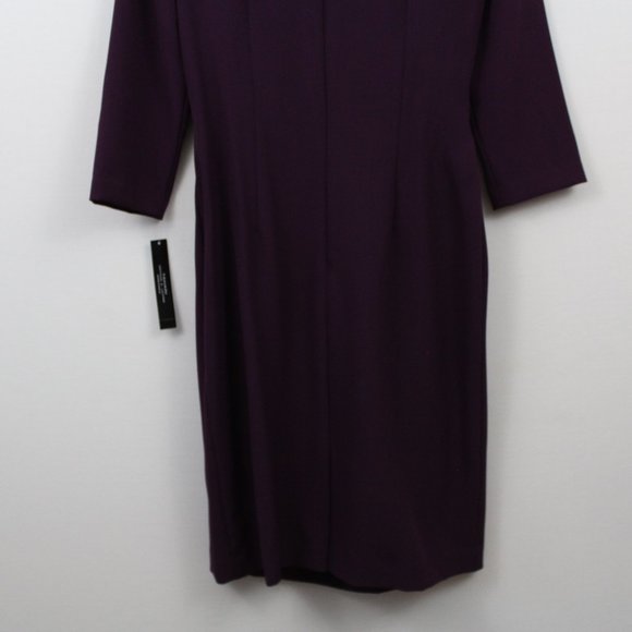 ⬇️$25 Tahari ArthurS. Levine Purple 3/4 Sleeve Dress - Picture 9 of 13